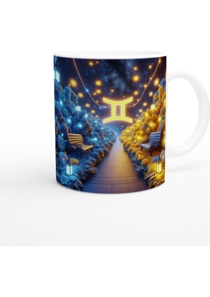 Ikizler Burcu Baskılı Kahve Kupası - Ay Işığında Zodyak Bahçesi Vs2 modelleri