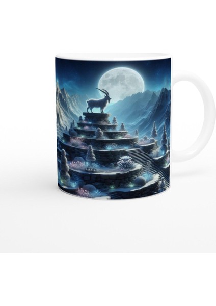 Oğlak Burcu Baskılı Kahve Kupası - Ay Işığında Zodyak Bahçesi Vs4 modelleri