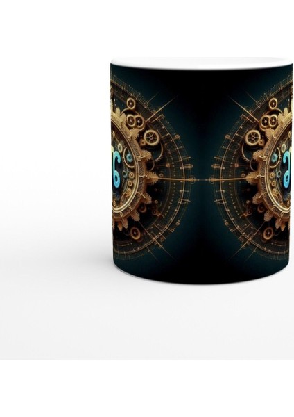 Başak Burcu Baskılı Kahve Kupası - Zamanın Çarkları Astroloji Mekanizması Vs1 fiyatları