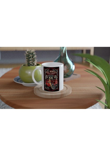 Route 66 Retro Servis Baskılı Kupa Bardak fırsatları