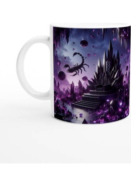 Akrep Burcu Baskılı Kahve Kupası - Büyülü Kristal Mağarası Temalı Vs2