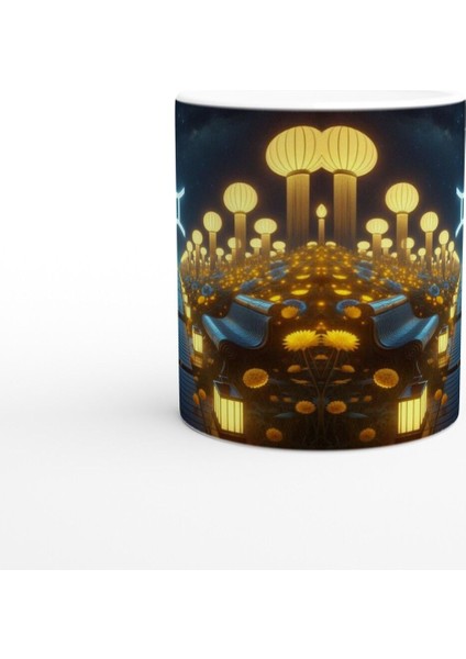 Ikizler Burcu Baskılı Kahve Kupası - Ay Işığında Zodyak Bahçesi Vs4 fiyatları