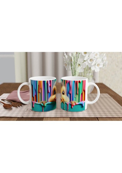 Renk Cümbüşü Arasından Bakan Civciv Temalı Baskılı Kupa Bardak indirimleri