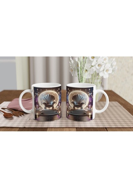 Yengeç Burcu Baskılı Kahve Kupası - Galaktik Taht Odası Temalı Vs1 indirimleri