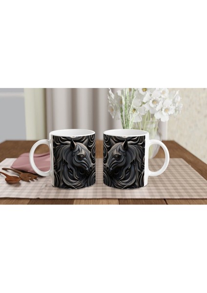 Soyut Desenli Modern At Figürlü Kupa Bardak indirimleri