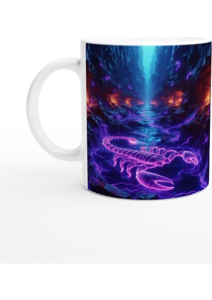 Akrep Burcu Baskılı Kahve Kupası - Astral Denizaltı Dünyası Vs1