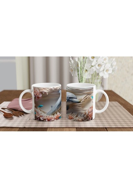 Mercan Dalgaları Arasında Gülümseyen Yunus Temalı Kupa Bardak indirimleri