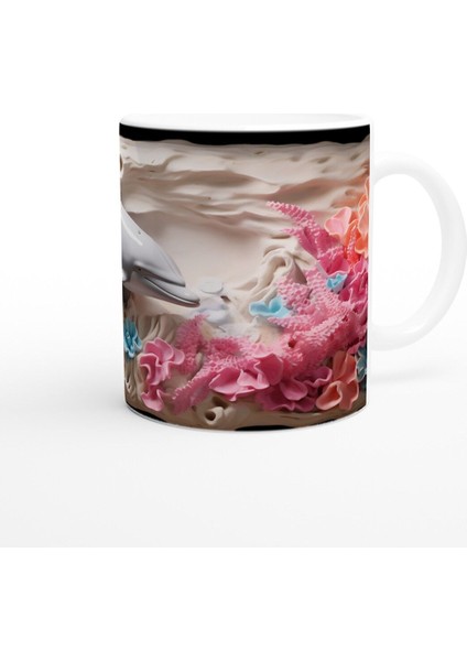 Neon Mercanlar ve Sevimli Yunus Temalı Su Altı Kupa Bardak modelleri