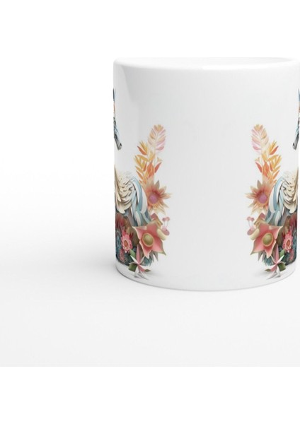 Çiçeklerle Bezeli Mitolojik At Kupa Bardak fiyatları