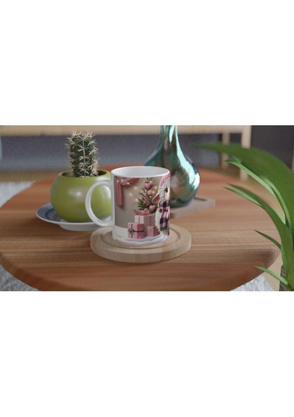 Kalpli Yumuşak Kuzu Figürlü Pembe Temalı Baskılı Kupa Bardak fırsatları