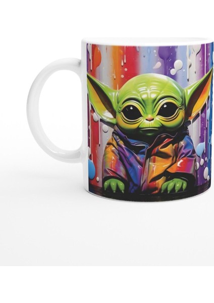 Renkli Ceketli Sevimli Yaratık Baskılı Kupa Bardak