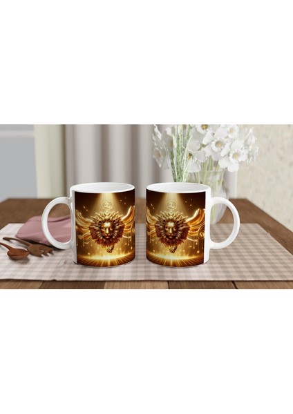 Aslan Burcu Baskılı Kahve Kupası - Zodyak Maskeli Balo Vs4 indirimleri