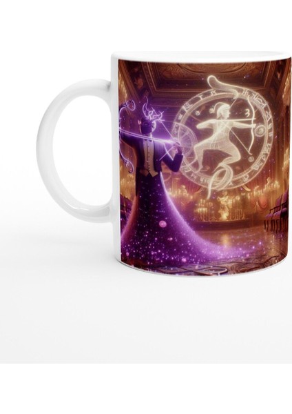 Yay Burcu Baskılı Kahve Kupası - Zodyak Maskeli Balo Vs1