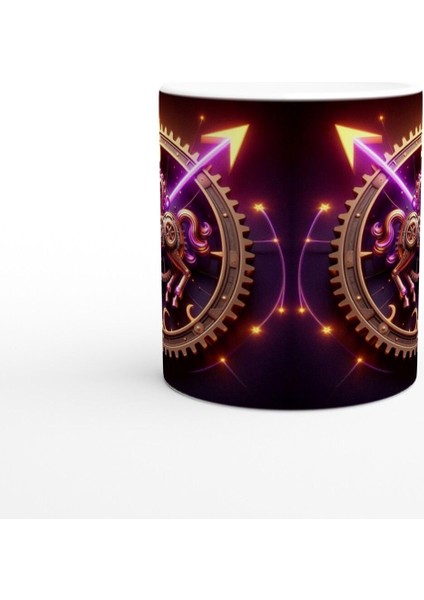 Yay Burcu Baskılı Kahve Kupası - Zamanın Çarkları Astroloji Mekanizması Vs2 fiyatları