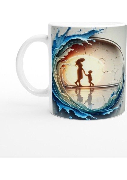 Gün Batımında Anne Eli Kupa Bardak