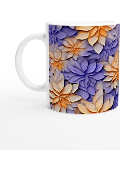 Gün Batımı Lalesi Mor Arka Planlı Kupa Bardak