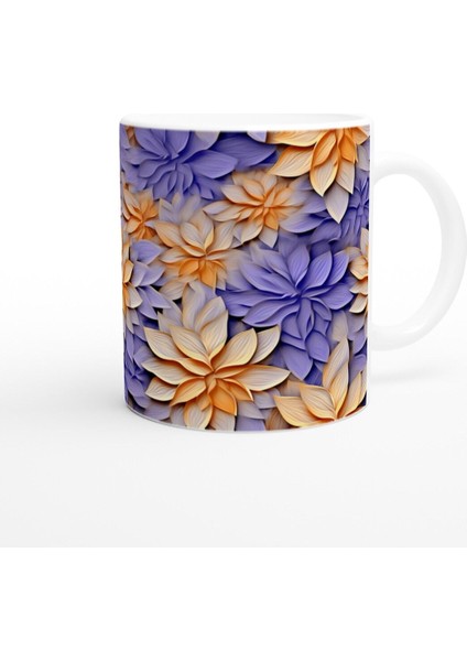 Gün Batımı Lalesi Mor Arka Planlı Kupa Bardak modelleri