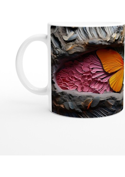 Renklerin Dansı Içinden Fırlayan Kelebek Temalı Baskılı Kupa Bardak fiyatları