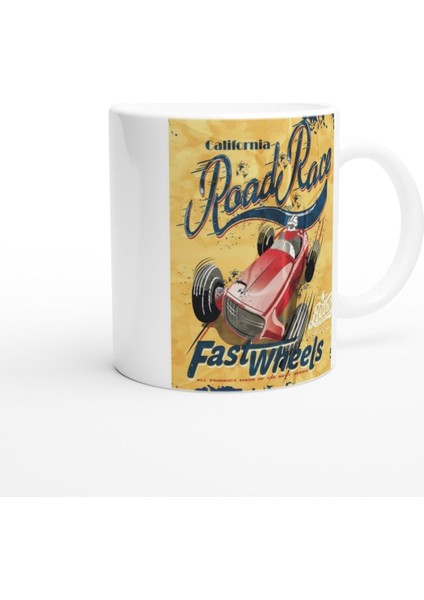 California Yol Yarışı Temalı Retro Kupa Bardak fiyatları