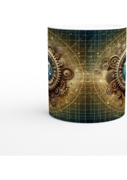 Başak Burcu Baskılı Kahve Kupası - Zamanın Çarkları Astroloji Mekanizması Vs3 fiyatları