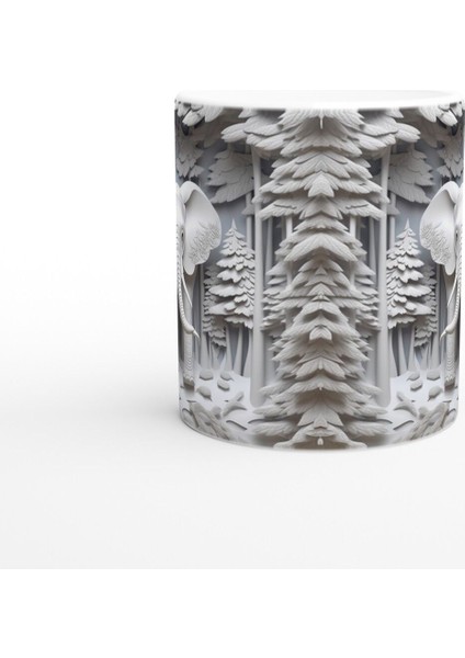 Ormanda Beliren Fil Silueti Temalı Baskılı Kupa Bardak fiyatları