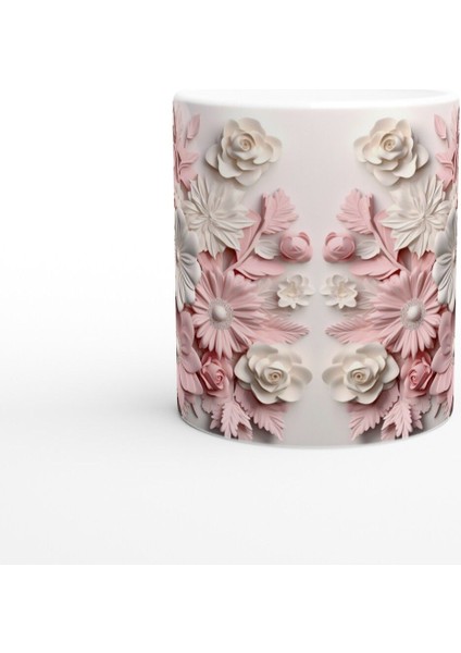 Pastel Çiçek Bahçesi Temalı Baskılı Kupa Bardak