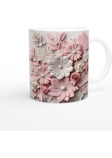 Pastel Çiçek Bahçesi Temalı Baskılı Kupa Bardak modelleri