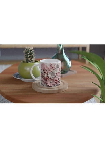 Pastel Çiçek Bahçesi Temalı Baskılı Kupa Bardak fırsatları