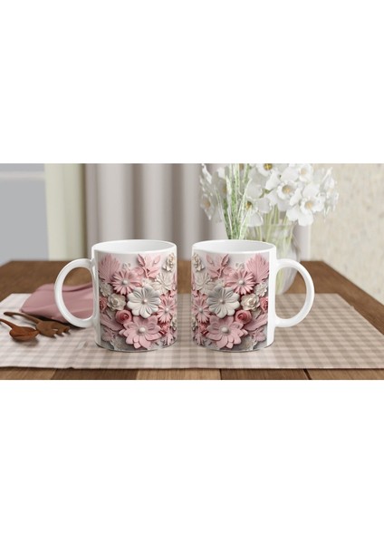 Pastel Çiçek Bahçesi Temalı Baskılı Kupa Bardak indirimleri