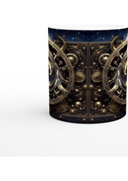 Oğlak Burcu Baskılı Kahve Kupası - Zamanın Çarkları Astroloji Mekanizması Vs2 fiyatları