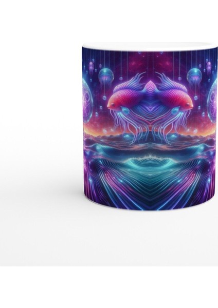 Balık Burcu Baskılı Kahve Kupası - Astral Denizaltı Dünyası Vs1 fiyatları