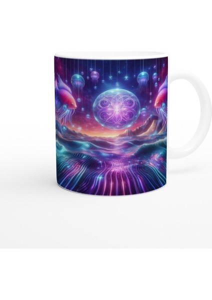 Balık Burcu Baskılı Kahve Kupası - Astral Denizaltı Dünyası Vs1 modelleri