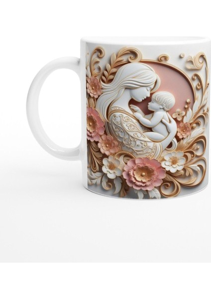 Altın Dokunuşlu Sevgi Anneler Günü Kupa Bardak