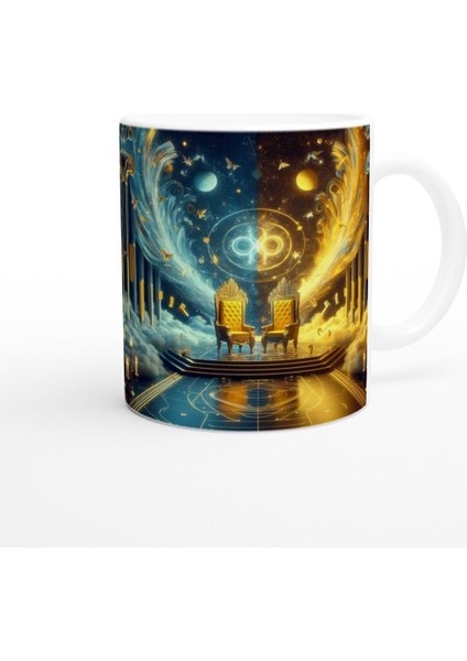 Ikizler Burcu Baskılı Kahve Kupası - Galaktik Taht Odası Temalı Vs4 modelleri