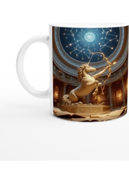 Yay Burcu Baskılı Kahve Kupası - Zodyak Kütüpanesi Vs1