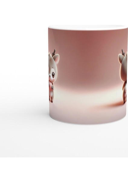 Kalpli Minik Geyik Temalı Baskılı Kupa Bardak fiyatları