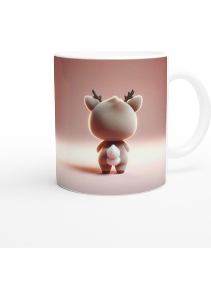 Kalpli Minik Geyik Temalı Baskılı Kupa Bardak modelleri