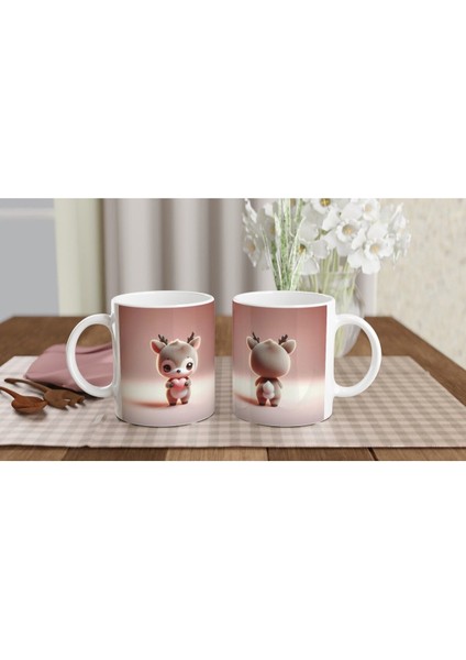 Kalpli Minik Geyik Temalı Baskılı Kupa Bardak indirimleri