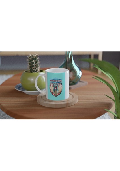 Amerikan Retro Motor Kanatlı Tasarım Baskılı Kupa Bardak fiyatları