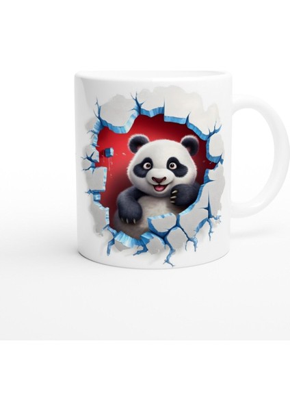 3D Sevimli Panda Baskılı Kupa Bardak modelleri