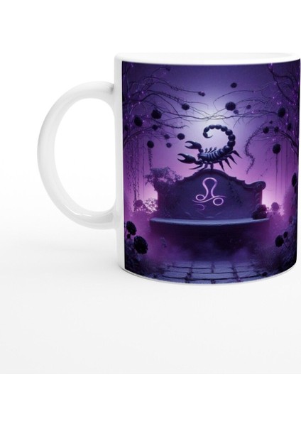 Akrep Burcu Baskılı Kahve Kupası - Ay Işığında Zodyak Bahçesi Vs4