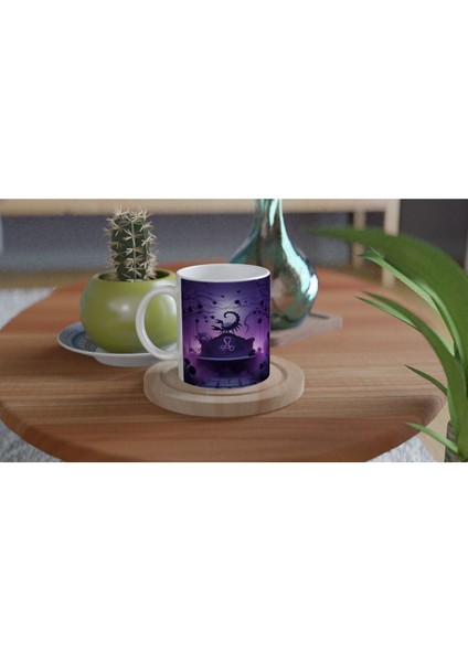 Akrep Burcu Baskılı Kahve Kupası - Ay Işığında Zodyak Bahçesi Vs4 fırsatları