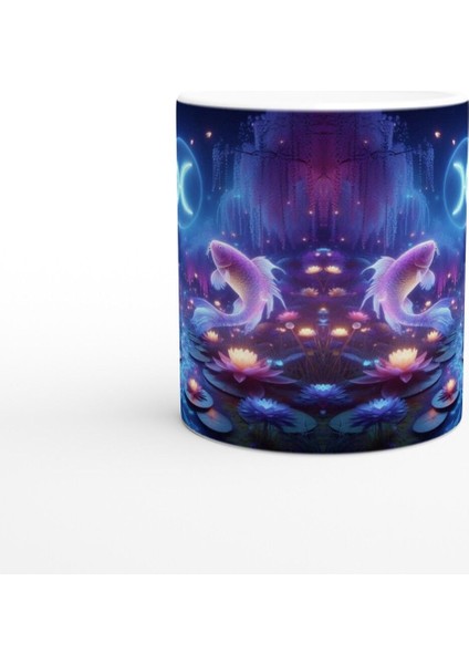 Balık Burcu Baskılı Kahve Kupası - Ay Işığında Zodyak Bahçesi Vs3 fiyatları