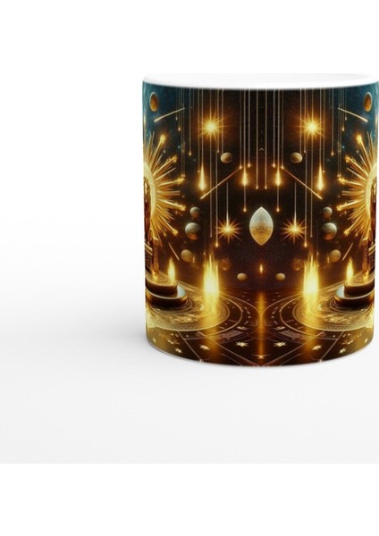 Aslan Burcu Baskılı Kahve Kupası - Galaktik Taht Odası Temalı Vs2 fiyatları