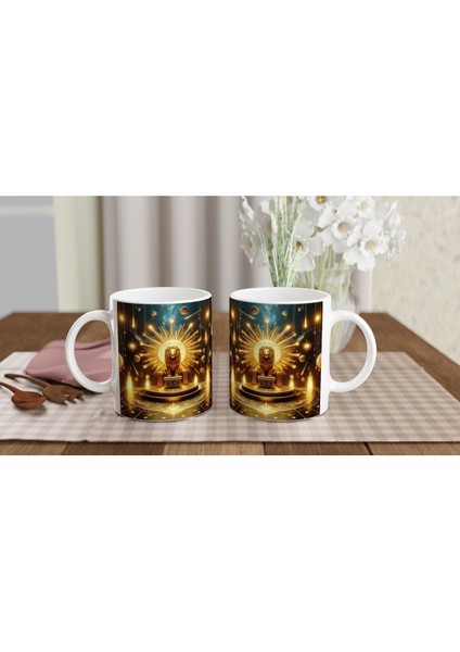 Aslan Burcu Baskılı Kahve Kupası - Galaktik Taht Odası Temalı Vs2 indirimleri