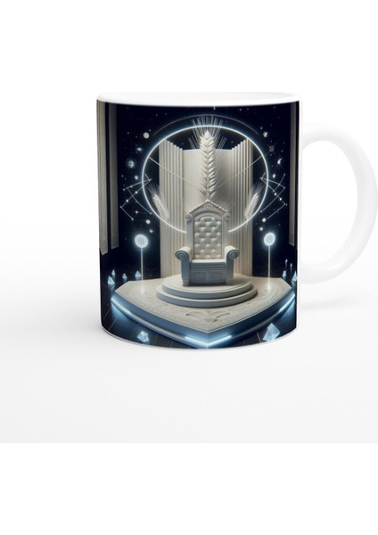 Başak Burcu Baskılı Kahve Kupası - Galaktik Taht Odası Temalı Vs4 modelleri