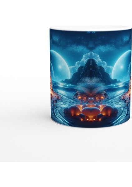 Yengeç Burcu Baskılı Kahve Kupası - Elementsel Doğa Krallığı Temalı Vs4 fiyatları