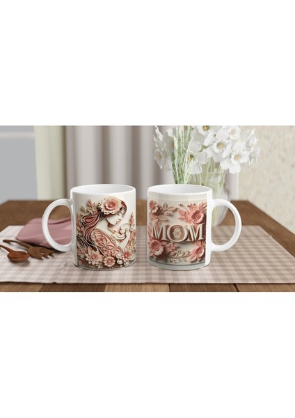 Mom ve Bebek Figürlü Zarif Anneler Günü Kupa Bardak indirimleri