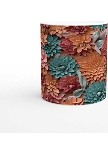 Canlı Rölyef Çiçek Bahçesi Kupa Bardak fiyatları