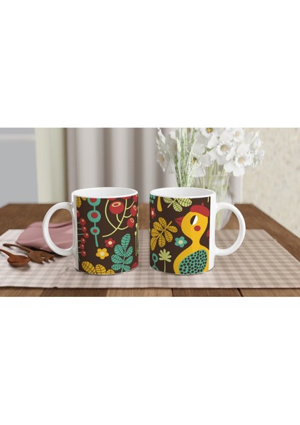 Orman Çizgili Kuş Kupa Bardak indirimleri